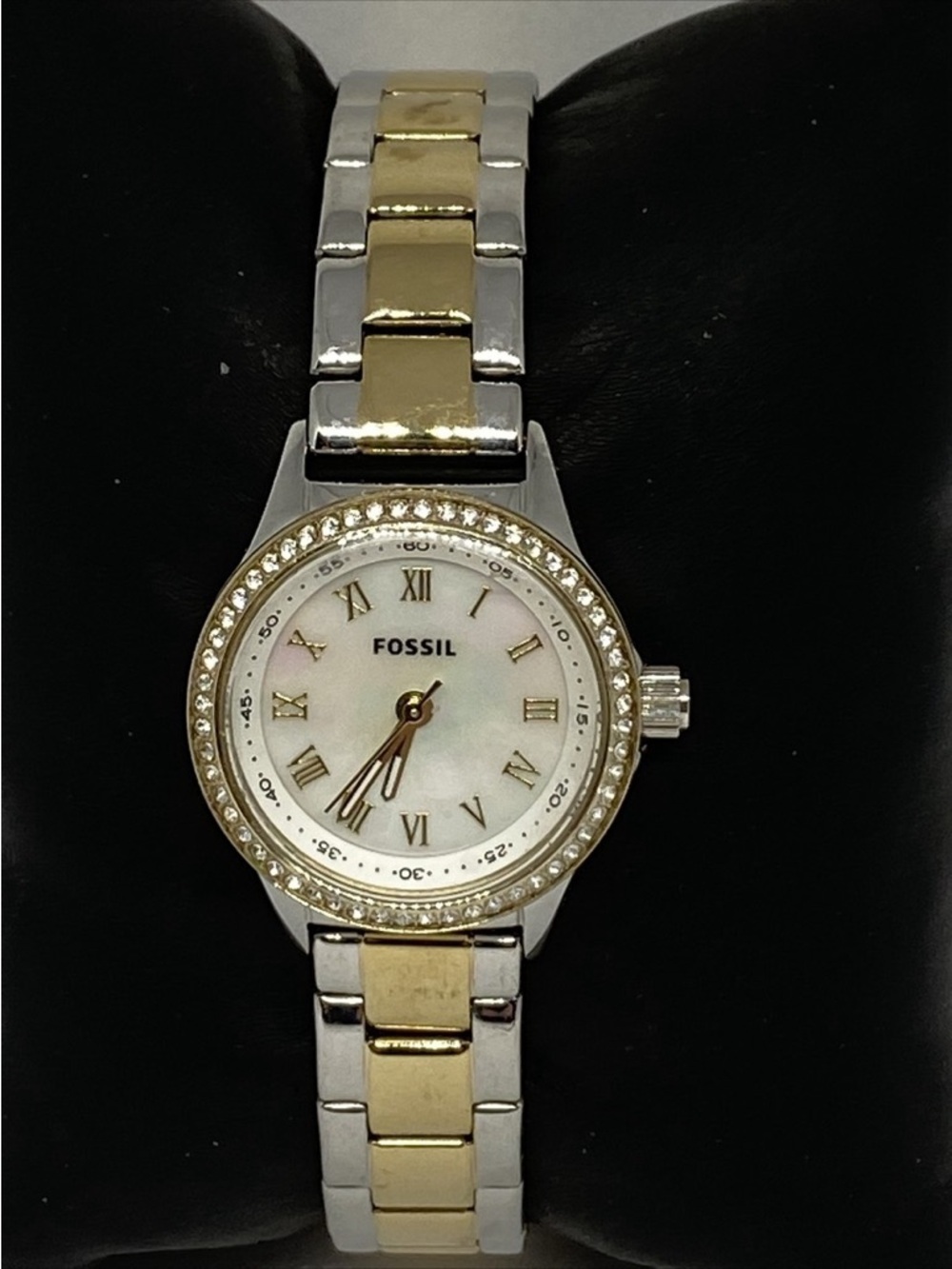 Fossil Two-Tone Watch with Crystal Accents